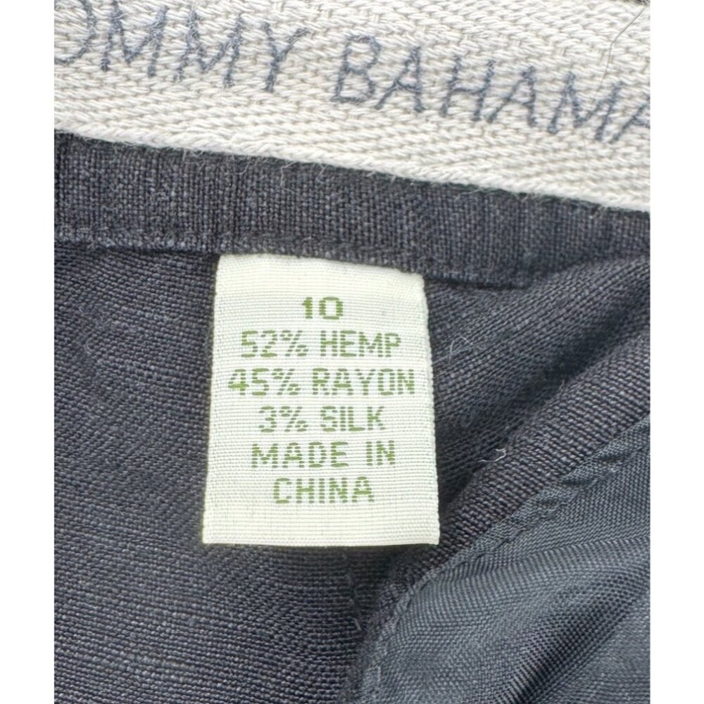 Tommy Bahama Black Drawstring Hemp  Silk Blend Shorts Size 10 - Picture 5 of 11